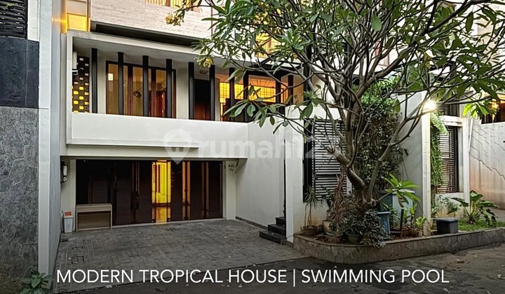 Cilandak - [for Sale]: Modern Tropical House, Private Swimming Pool 1