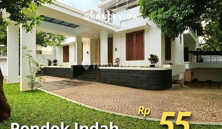 Pondok Indah - [for Sale]: Rumah Mewah Terawat Dan Siap Huni, Bangunan 2,5 Lantai Plus Basement 1