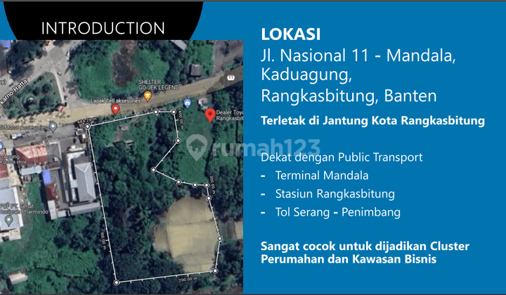 Dijual Murah Tanah Jl Nasional Ii Mandala Kedaung, Rangkas Bitung 2