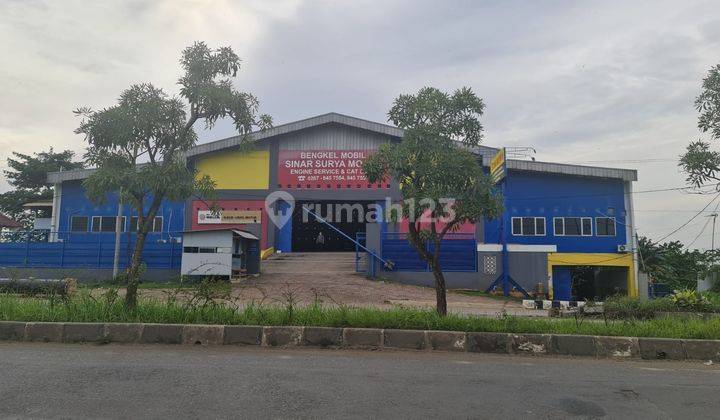 Dijual Cepat Bengkel Gudang Lokasi Strategis Jalan Utama Interchange Karawang Barat 1