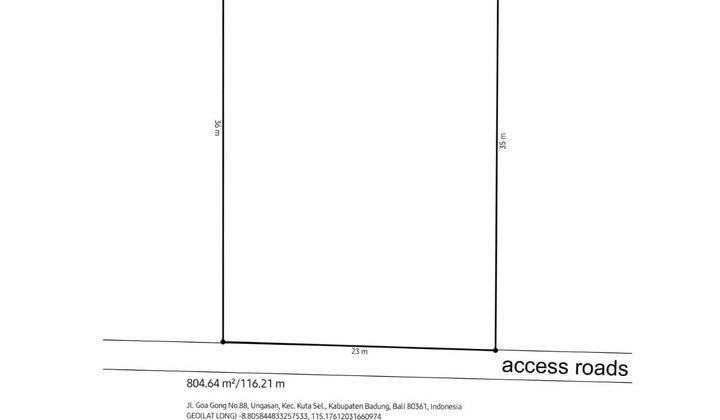 Land for sale in Jimbaran 8 are Freehold God location  2