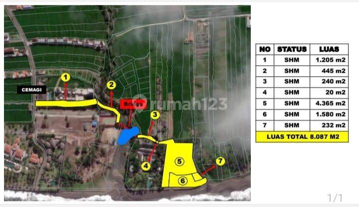 LAND FOR SALE SESEH BEACH FRONT 80ARE TOURISM ZONE 1