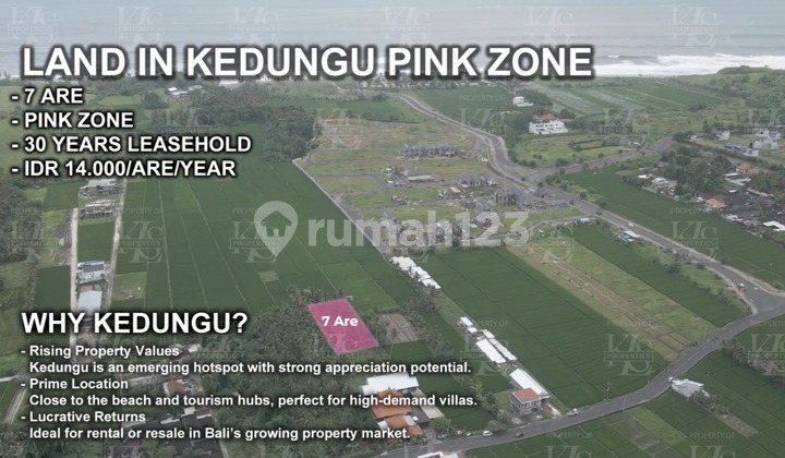 for leasehold land in Kedungu suitable for villas