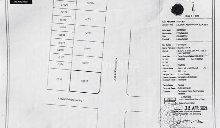 Dijual Tanah Bagus Tembalang Di Dalam Perunahan Mewah Jayametro 280 M² Shm 2