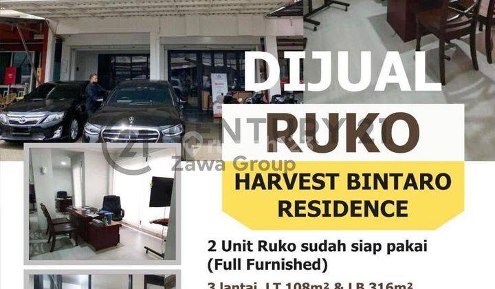 Dijual Ruko Harvest Bintaro Residence Tangerang Selatan Ada 2 Unit Ruko Siap Pakai 1