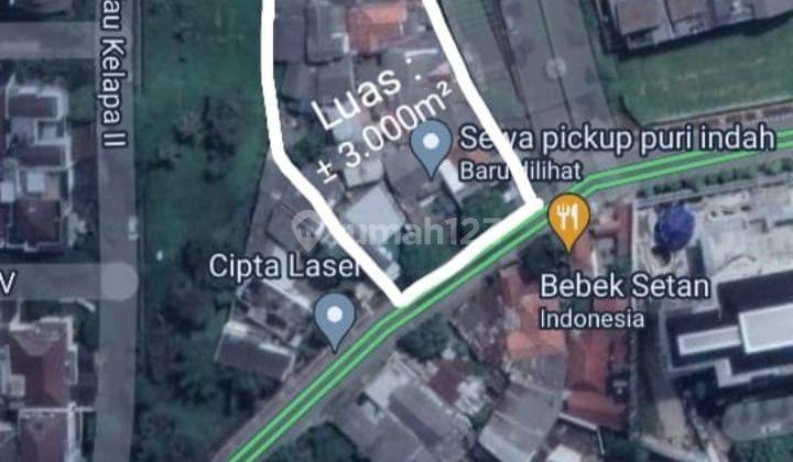 Tanah di Puri Indah, Jakarta Barat Sertifikat Hak Milik 3.000 m² 1