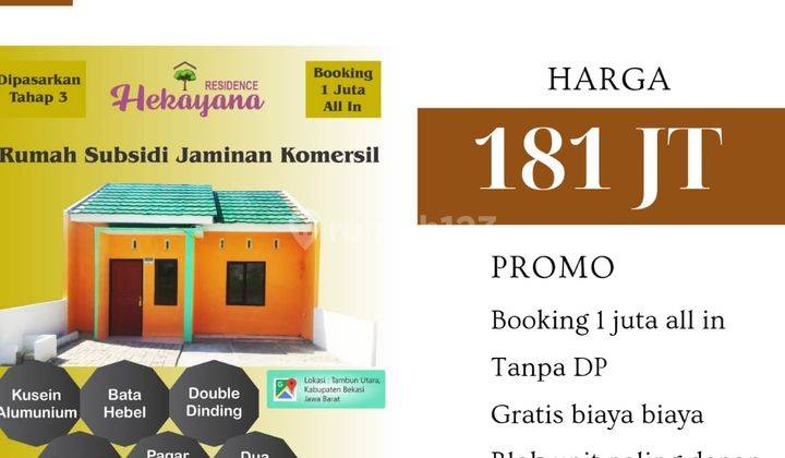 Rumah Baru Hak Guna Bangun di Tambun Utara, Bekasi 1