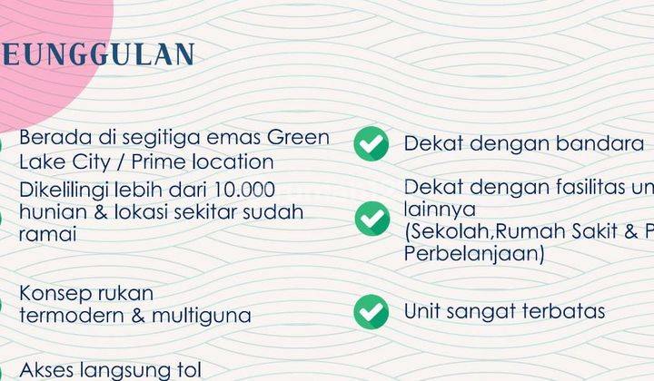 Ruko Brand New Cbd Green Lake City, Lokasi paling strategis 2