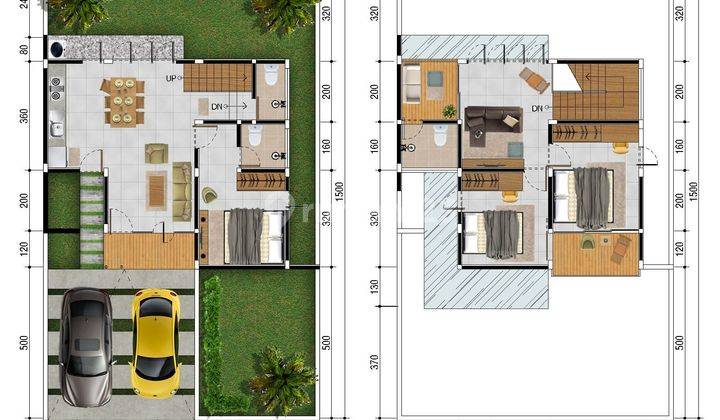 Rumah baru 2 lantai minimalis modern di hook dengan view laut di Mountana Hill perumahan Griya Lestari Ngaliyan HGB 2