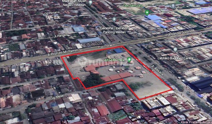 Dijual Tanah Luas + 11.000 M di Jl. H.m Yamin Sudut Jl. Aksara Medan 1