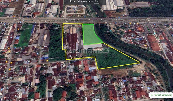 Dijual Tanah Luas 4205 M Di Jl. Sisingamangaraja Medan 1