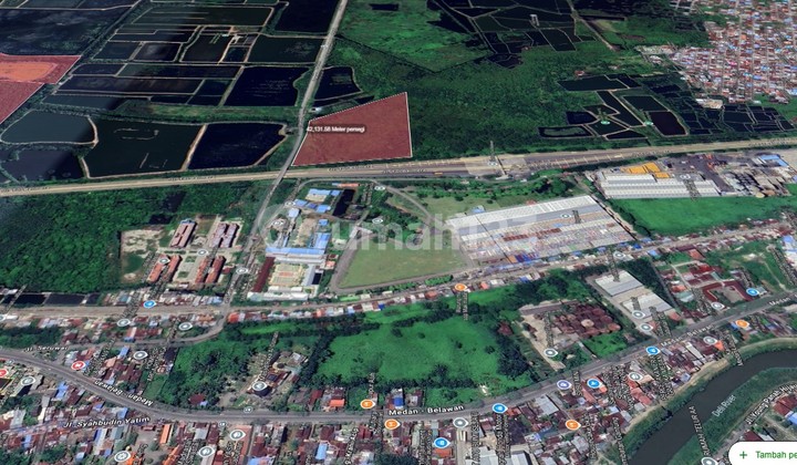 Dijual Tanah  Luas ±  4,2 Ha pinggir Jl. Seruwai Medan Labuhan
