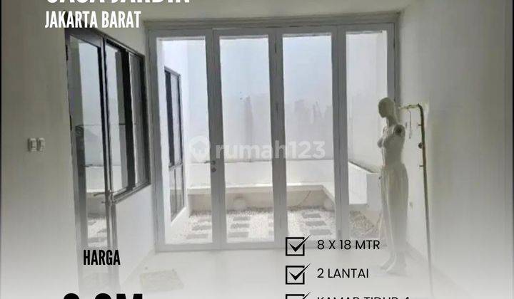 MURAH RUMAH CASA JARDIN - DAAN MOGOT UKR 8X18 MTR HADAP TIMUR 1