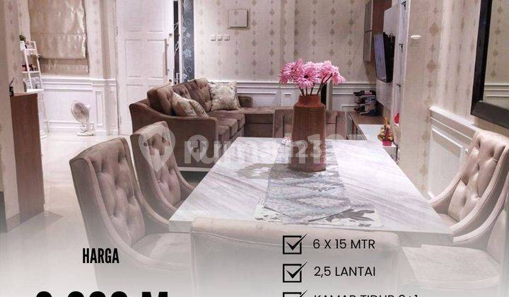 Murah Rumah Casa Jardin Daan Mogot Ukr 6X15 Mtr Hadap Selatan Full Wallpaper Semi Furnish 1