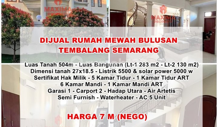 Jual Cepat Rumah Mewah di Tembalang Atas Semarang 1
