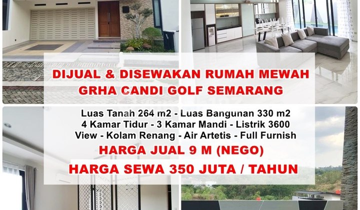 Disewakan Rumah Mewah 2 Lantai Graha Candi Golf Semarang 1