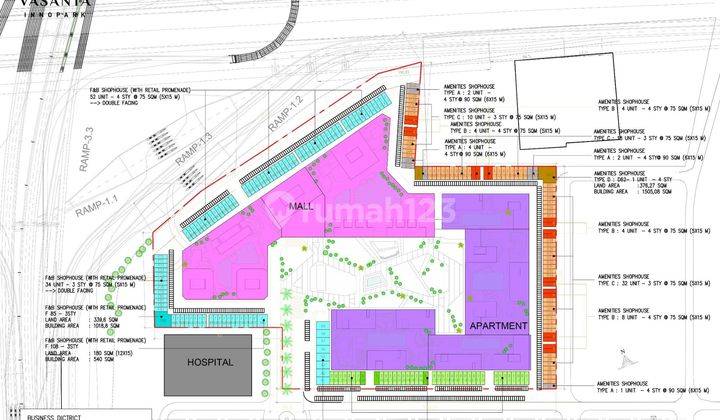 Ruko Vasanta Innopark Mm2100 Cibitung Superblock Tipe Kosai 3 Lantai 5x15 Jual Rugi 2