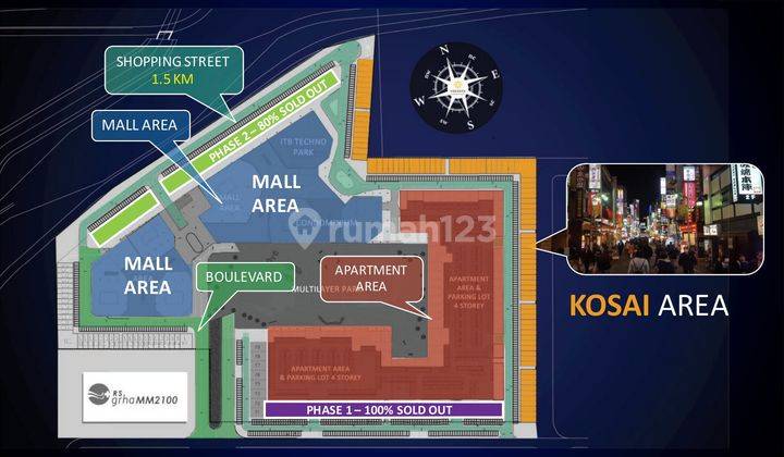 Ruko Vasanta Innopark Mm2100 Cibitung Superblock Tipe Kosai 3 Lantai 5x15 Jual Rugi 10