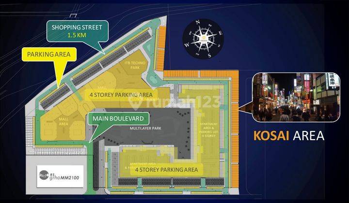 Ruko Vasanta Innopark Mm2100 Cibitung Superblock Tipe Kosai 3 Lantai 5x15 Jual Rugi 11