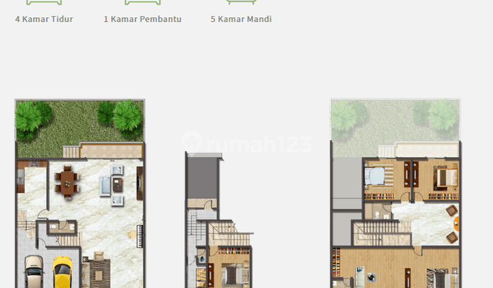 Rumah Pik Golf Island Pantai Indah Kapuk Tipe Mahogany 12x25 2