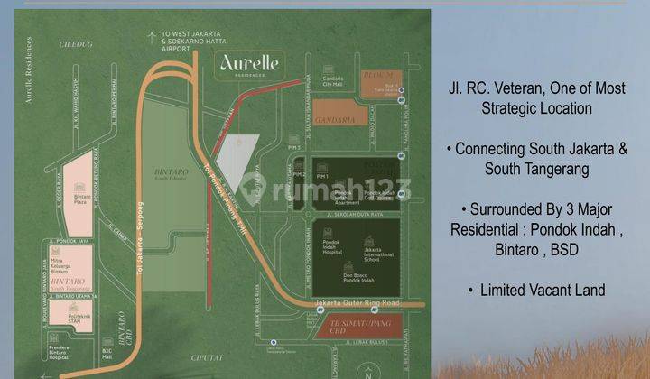 Rumah Pondok Indah 3 Lantai Aurelle Residences 6,5x25 Dekat Tol 2