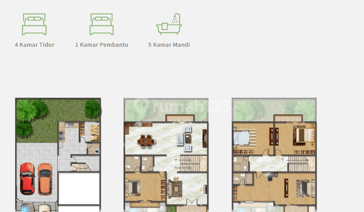 Rumah Pik Golf Island Pantai Indah Kapuk Tipe Maple 12x20 Murah 2