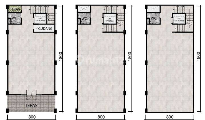 Disewakan Ruko Pik Soho Ebony Island 8x18 Sea View 3 Lantai 2