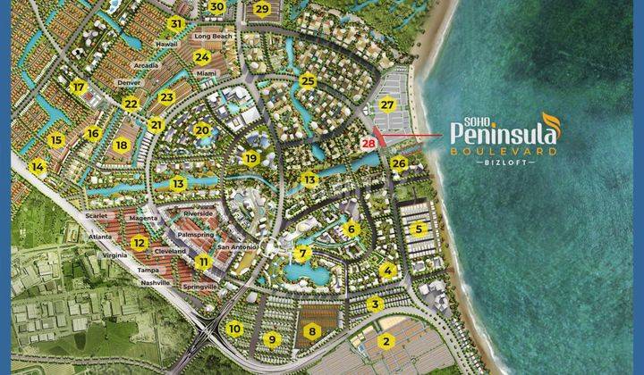 Soho Ruko Pik 2 Peninsula Boulevard 6x20 Hadap Jalan Raya  2