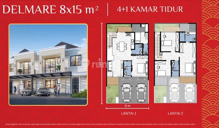 Rumah Pik 2 Kota Bagan Cluster Rumah Kapitan 2 Tipe 8x15 Delmore 1