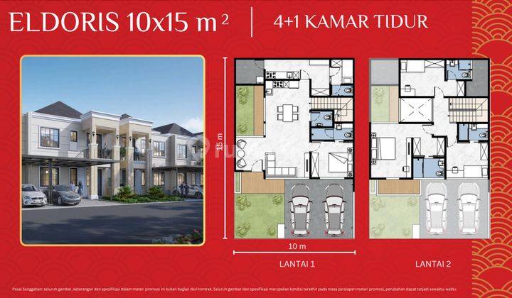 Rumah Pik 2 Kota Bagan Cluster Rumah Kapitan 2 Tipe 10x15 Eldoris 1