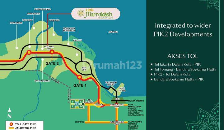 Ruko Pik 2 Halal District Little Marrakesh Tipe Plaza 2 Lantai 2