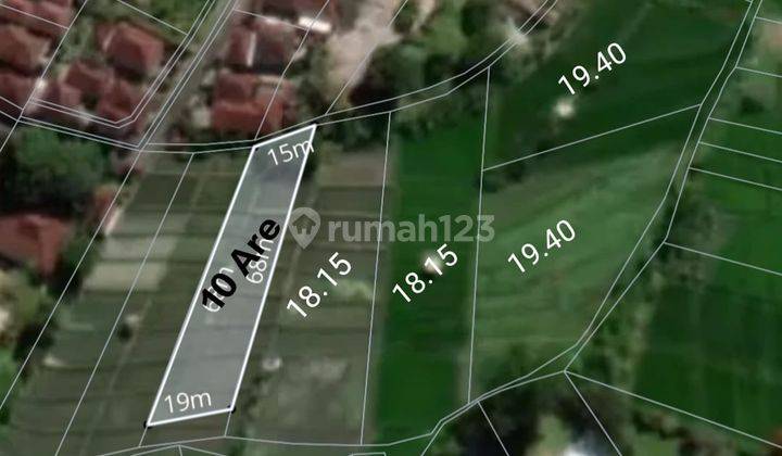 Land for sale 10 Are 875 million View Rice Fields Kuwun Umalas Sh 1894 1