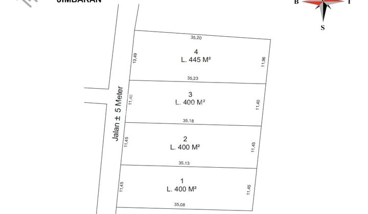 Dijual Tanah Kavling 4 Are Taman Mumbul,Nusa Dua IJ-2927 Dijual Tanah Kavling 4 Are Taman Mumbul,Nusa Dua IJ-2927