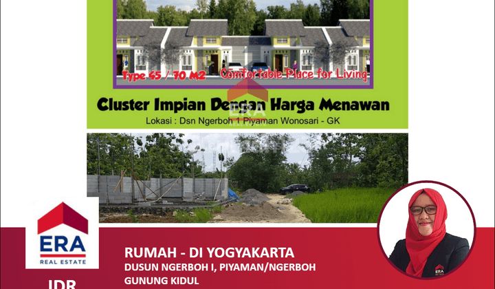 Kavling Siap Bangun SHM Dekat Dishub Gunungkidul Area Piyaman 1