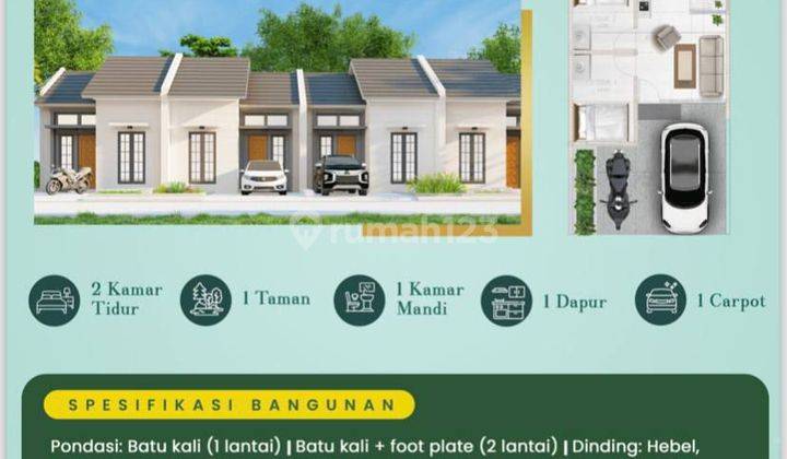 Rumah Murah Bagus Parung Dekat Dwiwarna Dp0 Free Biaya Biaya 1