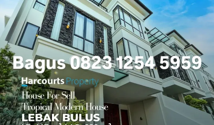 Rumah baru tropikal modern di lebak bulus