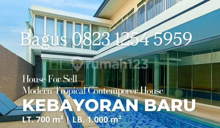Rumah modern tropical contempòrer di kebayoran baru