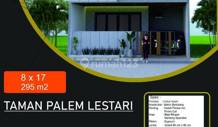 Rumah 3 Lantai Bagus di Taman Palem Lestar, Uk 8x17, Siap Huni 1