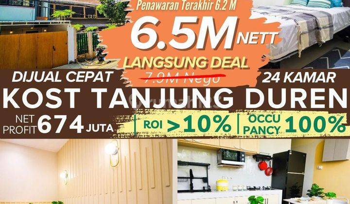 Dijual Cepat 24 Kamar Kost di Tanjung Duren 1