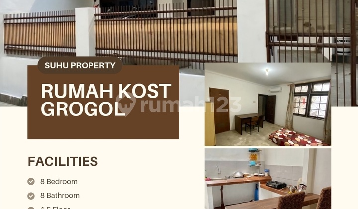 Cheap Sale of Boarding House in Grogol, 140M², 8 Rooms, Strategic Location. 1