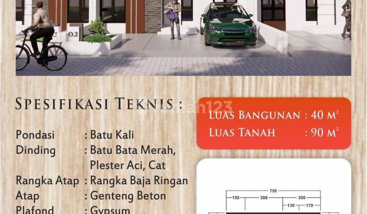 Rumah tipe 40/90 dekat taman kota dan terminal  2