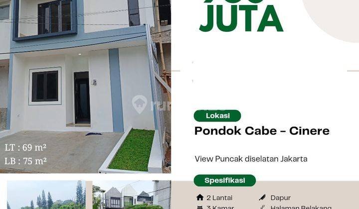 Rumah 2 Lantai Dilokasi Strategis Pondok Cabe, Tangsel 1