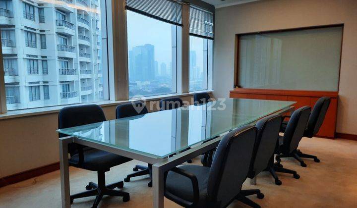 Ruang Kantor Furnished Siap Pakai Bebas Ganjil Genap dekat Kedutaan China, One Satrio, Lotte Avenue 2