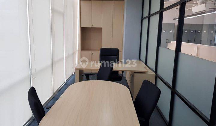 Ruang Kantor Furnished Bagus Siap Pakai. Harga Terjangkau. Gedung Bagus