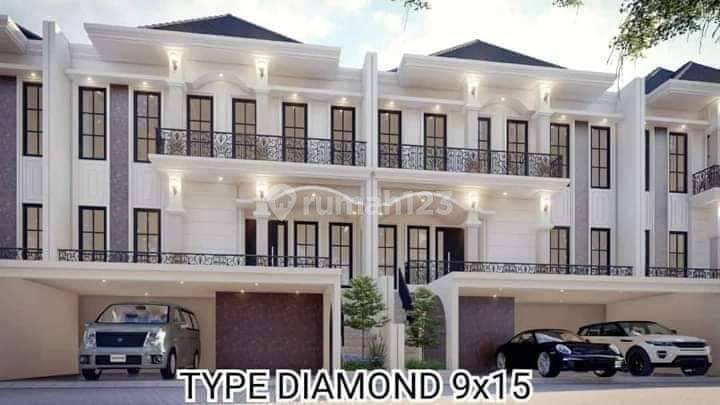 Rumah Mewah Smart Home Tiga Lantai Golden View Inn Type Diamond Fasiilitas Lengkap bisa Chas bertahap sampai 5 tahun 1