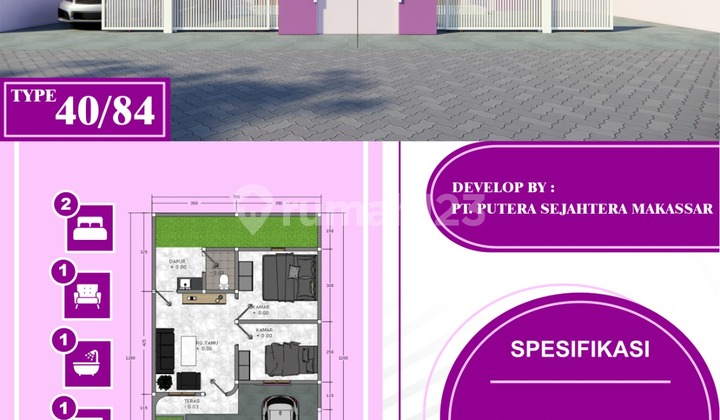 Rumah Modern Cluster R2 Panciro Gowa Promo Free Pagar Kanopi Free Biaya2