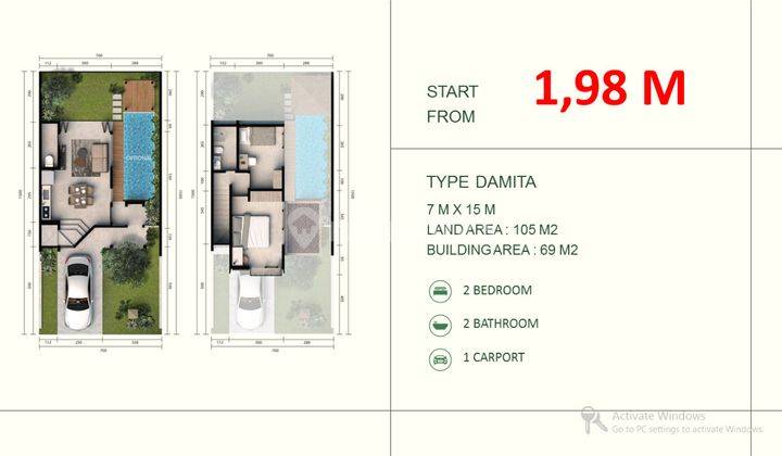 Damita Start From 1.98 Billion Damara Village Jimbaran Hijau, Bali 2