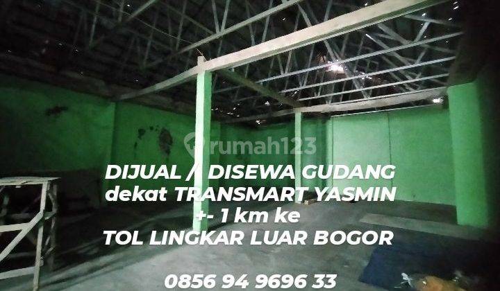 SEWA GUDANG MURAH KOTA BOGOR AREA KOMERSIL YASMIN TOL BORR 2