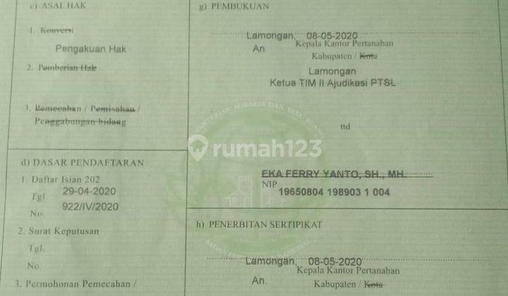 Rumah Second Minimalis Siap Huni Area Dekat Rumah Sakit Permata Hati Lamongan 10