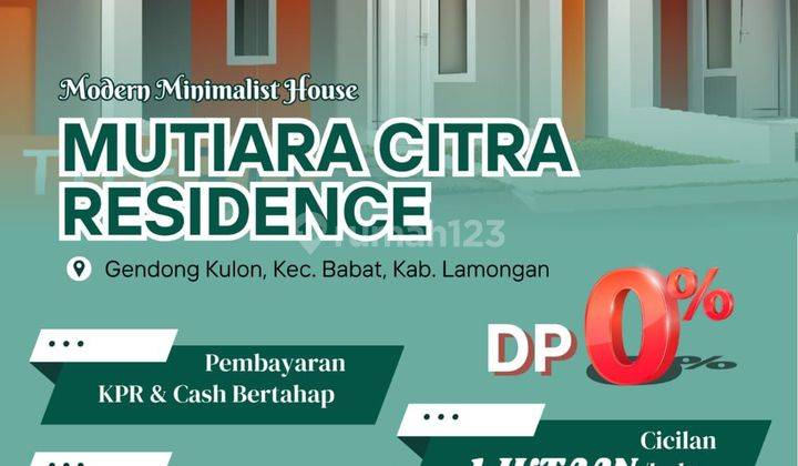 Rumah Subsidi Dekat Pasar Babat Di Perum Mutiara Citra Residence 1